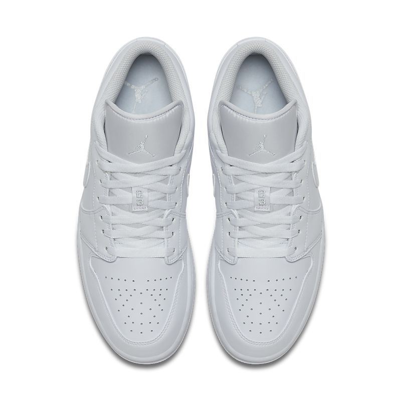 Tênis Nike Air Jordan 1 Low Triple White Logo (GS)