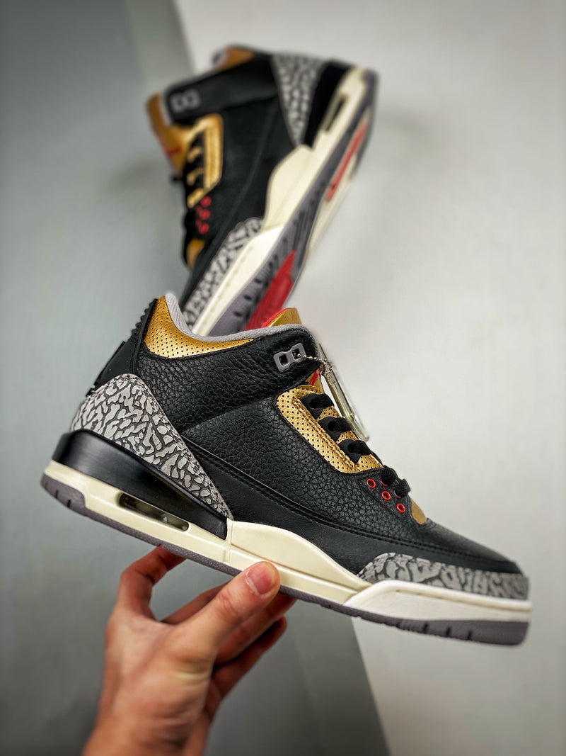 Tênis Nike Air Jordan 3 Retro "Black Gold"