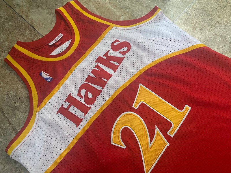 Regata Atlanta Hawks Mitchell & Ness 86/87