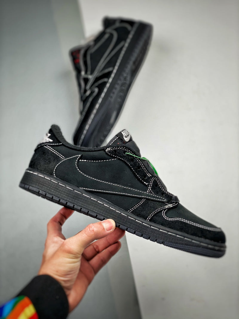 Tênis Travis Scott x Nike Air Jordan 1 Low 'Panthom Black'