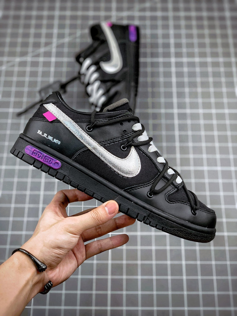 Tênis Nike SB Dunk Low x Off-White 'The 50 - Black'