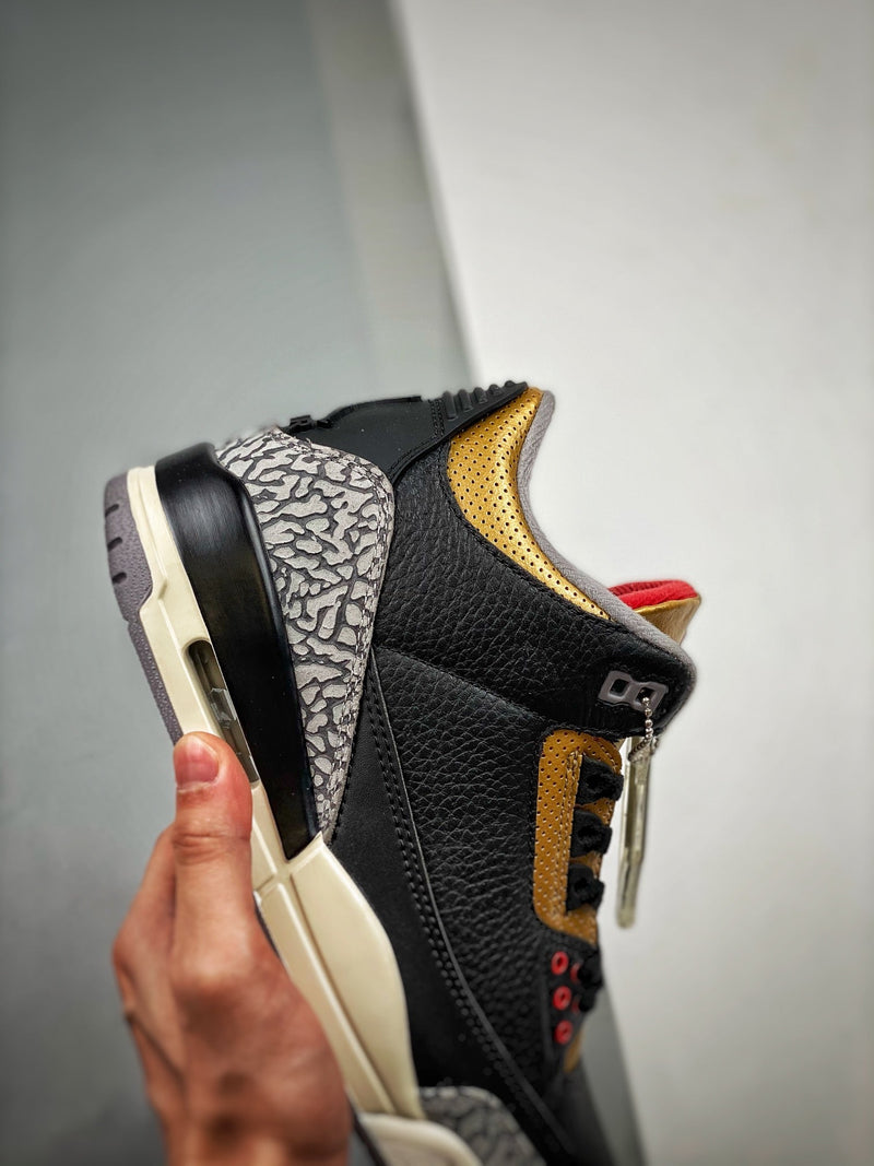 Tênis Nike Air Jordan 3 Retro "Black Gold"